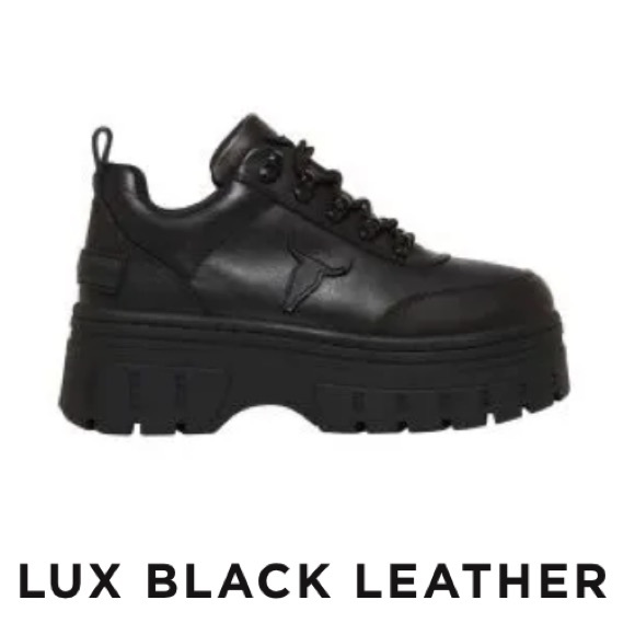 Leather Lux Platform Sneaker - Picture 3 of 3